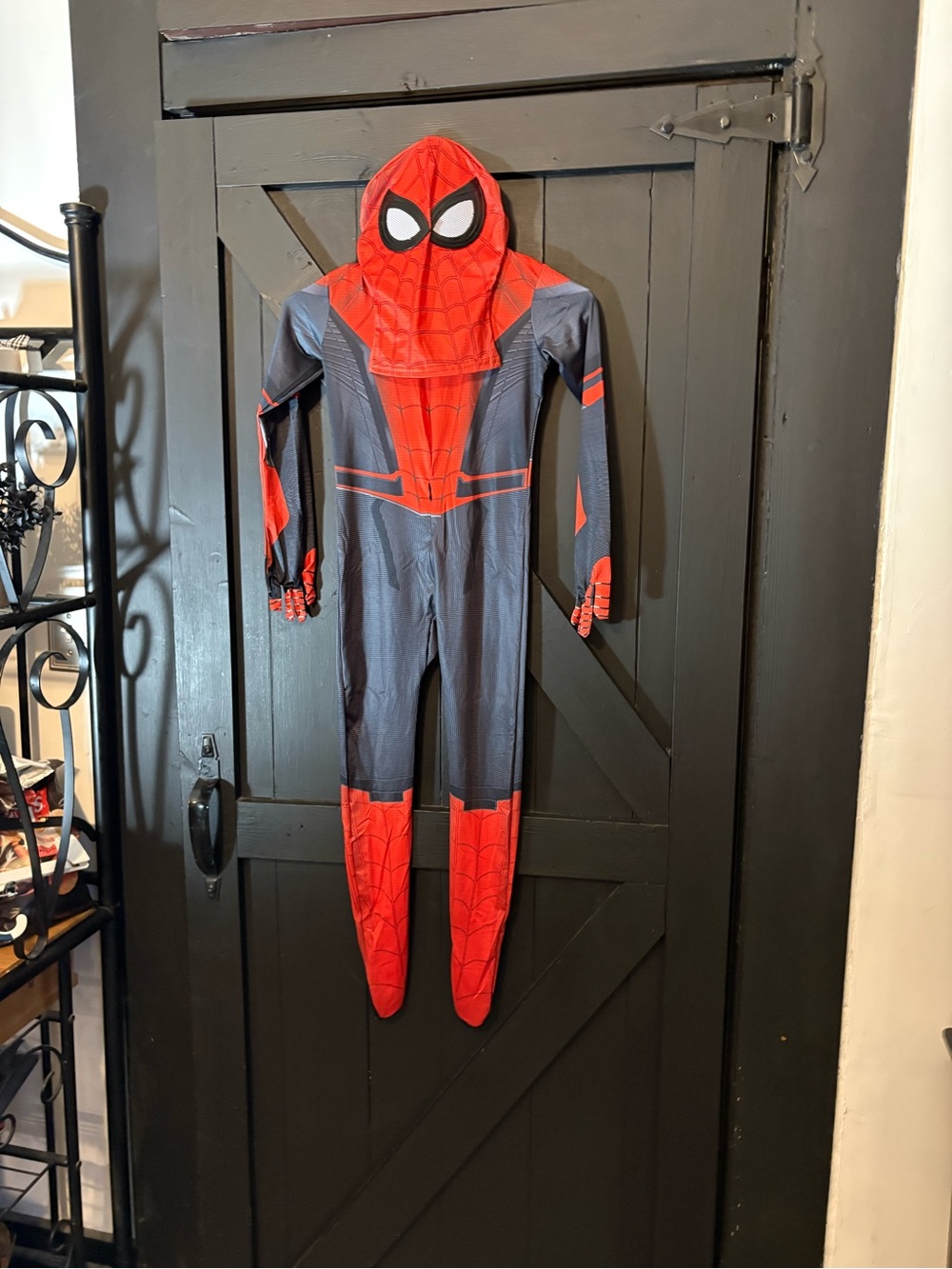 Kids Red & Black Spider Superhero Costume with Mask